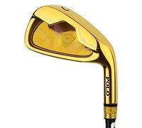 Fer de club de golf professionnel #7 avec tige en carbone pour droitier - Doré