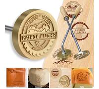 Fer de marquage personnalisé pour fers à marquer en bois - Tampon en métal avec logo personnalisé pour steak, cuir, nourriture, viande, pain, gâteau - 5.0cm