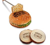 Fer de marque personnalisé pour bois, cuir, hamburger, barbecue, steak, pain, contour, logo personnalisé (5.1cm)