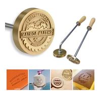 Fer de marque personnalisé pour bois - Tampon en métal pour cuir - Pour la fabrication de pain - 7,6 cm