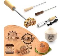 Fer de marque personnalisé pour hamburger bois, cuir, viande, logo personnalisé pour cadeaux faits à la main (1,3 cm)