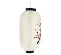 Fer et Soie Blanche Lanterne Suspendue Japonaise Décorative