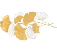 Fer forgé Ginkgo Feuille Art Mural, Design Classique, Montage Mural, Or, L