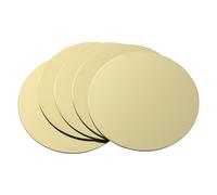 Fer Plaque Métallique Adhésive pour Montage Magnétique Ronde 10 Pièces | Compatible Appareil et Tablettes, Usage Voiture et Véhicule, Fixation Simple, Lot de Dix, Couleur Or