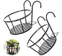 Fer Rond Crochet Pot De Fleur Stand Support Pot Plantes Maison Jardin Suspendu Métal Clôture Pot de Fleur en Métal Balcon Extérieur