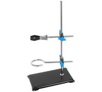 Fer Support de Laboratoire Mini Noire, Base Carrée Portable | Pince Amovible, Base Rembourrée, Réglage Précis, pour Flacons et Tubes à Essai en Chimie Plusieurs styles