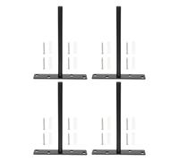 Fer Support D'étagère Invisible Noir, 4 Ensembles, Forme T | Montage Mural Discret, Surface Lisse, Structure Stable, pour Rayonnage Bois, Salon et Bureau