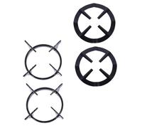 Fer Supports de Cuisinière à Gaz, Noir Lot de 4 Pièces | Surface Lisse, Deux Styles Différents, Résistance au Froid la Chaleur, Ne Se Déforme Pas Facilement