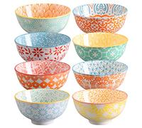 FERAHI Lot de 8 petits bols en céramique de 283,5 g pour crème glacée, bol à dessert pour salsa, riz, sauce, plats d'accompagnement, collation, condiments, passe au micro-ondes et au lave-vaisselle