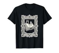 Feral About Fiction, Dark Academia Owl et Candle Book Lover T-Shirt
