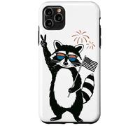 Feral and Free Raton Laveur Peace USA Lunettes Feu Artifice Coque pour iPhone 11 Pro Max