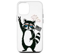 Feral and Free Raton Laveur Peace USA Lunettes Feu Artifice Coque pour iPhone 12/12 Pro