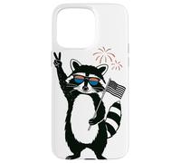 Feral and Free Raton Laveur Peace USA Lunettes Feu Artifice Coque pour iPhone 15 Pro Max