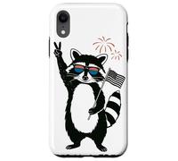 Feral and Free Raton Laveur Peace USA Lunettes Feu Artifice Coque pour iPhone XR