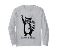 Feral and Free Raton Laveur Peace USA Lunettes Feu Artifice Manche Longue