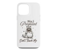 Feral and Pregnant Funny Maternity Mom to Be Pregnant Raton Laveur Coque pour iPhone 13 Pro Max