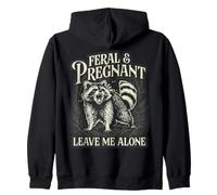 Feral and Pregnant Funny Raton Laveur Maman Future Mother Mum Sweat à Capuche