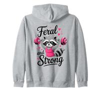 Feral and Strong Breast Cancer Awareness Gym Raton Laveur Sweat à Capuche