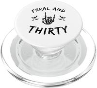 Feral and Thirty Skeleton Hand Célébration du 30e Anniversaire PopSockets PopGrip pour MagSafe