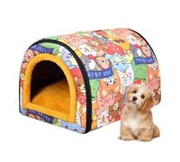 Feral Cat House Outdoor - Maison pour chat isolée Ferals - Abri chaud résistant aux intempéries - Abri pour chat avec chaud anti-vol - Abri pour chat de rue coupe-vent avec