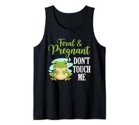 Feral Enceinte Grenouille Maman to Be Humor Don't Touch Me Débardeur
