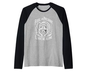 Feral Enceinte Raccoon Drôle Raccoon Manche Raglan