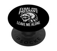 Feral Enceinte Sarcastique Raccoon Vintage Band Dire PopSockets PopGrip Adhésif