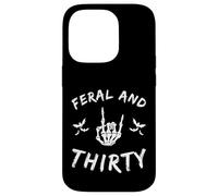 Feral et Ses Trente Trente Trente Ans Rock on Hand Bats Coque pour iPhone 14 Pro