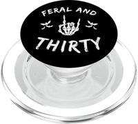 Feral et Ses Trente Trente Trente Ans Rock on Hand Bats PopSockets PopGrip pour MagSafe