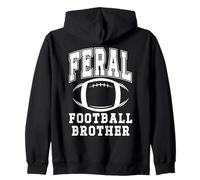 Feral Football Brother Loud Proud Football Bro Greatest Fan Sweat à Capuche
