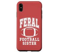 Feral Football Sister,Football Sis,Loud & Proud Cheer Sister Coque pour iPhone XS Max