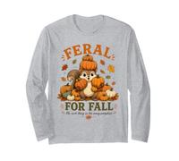 Feral for Fall Pull d'automne Motif écureuil des Bois Citrouille Manche Longue