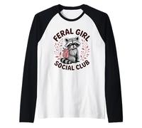 Feral Girl Social Club Animal Raton Laveur Mignon Manche Raglan