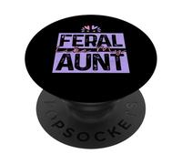 Feral Like My Aunt Funny Cute Family Neveu Nièce PopSockets PopGrip Adhésif