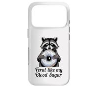 Feral Like My Blood Sugar Cute Raton Laveur Mangeant Donut diabète Coque pour iPhone 17 Pro