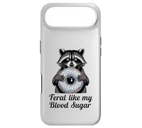 Feral Like My Blood Sugar Cute Raton Laveur Mangeant Donut diabète Coque pour iPhone Air