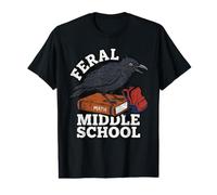 Feral Middle Math School Crow Manuel Humoristique Deadpan Kid T-Shirt Graphique avec Valeur