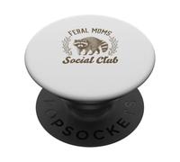 Feral Moms Social Club Raton Laveur Vintage PopSockets PopGrip Adhésif