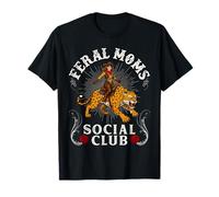 Feral Moms Social Club Vintage Trendy Leopard Fête des Mères T-Shirt