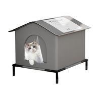 Feral Niche pour Chat, Tente fermée étanche pour Animal Domestique, 36 x 36 x 36 cm, Maison isolée, idéale pour la Grange et Une Utilisation en extérieur, Oxford, Couche d'éponge, Doublure