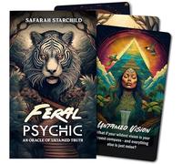 Feral Psychic: An Oracle of Untamed Truth par Safarah Starchild - Jeu de travail de l'ombre et de découverte de soi pour guérison et transformation - 60 cartes de tarot avec mots-clés et