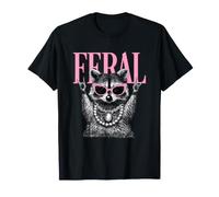 Feral Raccoon Pink Pearl Attitude Lunettes de Soleil T-Shirt
