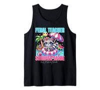 Feral Teacher Summer Beak Mode Activé Funny End of School Débardeur