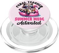 Feral Teacher Summer Beak Mode Activé Funny End of School PopSockets PopGrip pour MagSafe