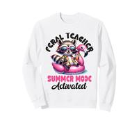Feral Teacher Summer Beak Mode Activé Funny End of School Sweatshirt