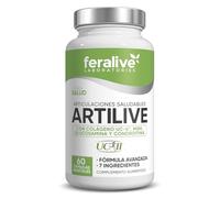 Feralive Laboratories Artilive 60 Capsules - Glucosamine + Chondroïtine + MSM + Curcuma + Boswellia + UC-II - Supplément Articulations et Cartilage