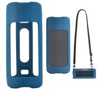 Ferbao Coque de protection en silicone pour JBL Grip, avec bandoulière (bleu)