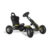 Ferbedo Go Kart AT X-Racer 105007 (Kart Noir avec Volant sonore et pneus gonflables, à partir d'environ 3-8 Ans) 102 x 60 x 64 cm