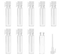 FERCAISH Lot de 100 flacons d'échantillons de parfum vides, mini flacons d'aromathérapie, testeur de parfum, tubes en verre avec compte-gouttes blanc, pour huiles parfumées rechargeables pour homme et