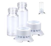 FERCAISH Lot de 2 distributeurs de nourriture en verre pour fourmis, distributeur de gobelets, gobelet à eau pour nid de fourmis, abreuvoir transparent pour les micro-animaux (5 ml)